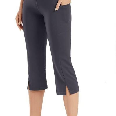 Promover Flare Capri Leggings Bootcut Yoga Pants for Women High Waisted Tummy